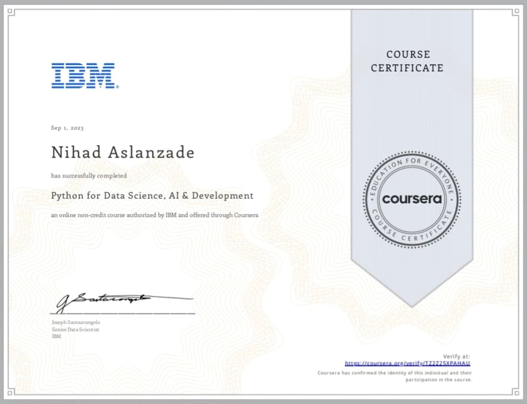 Python for Data Science, AI & Development - IBM